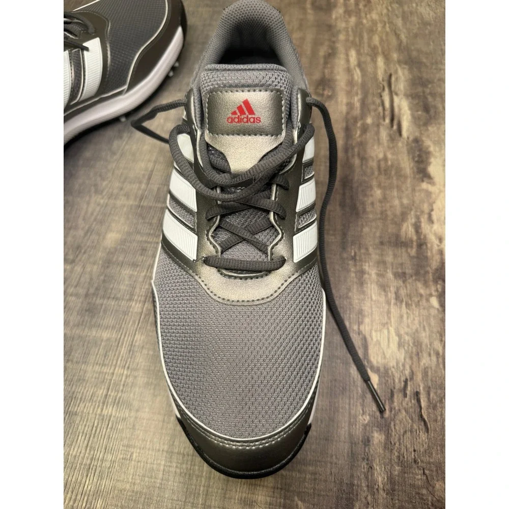Adidas Tech Response 2.0 Mens Spiked Golf Shoes Grey White EE9123 Size 10.5